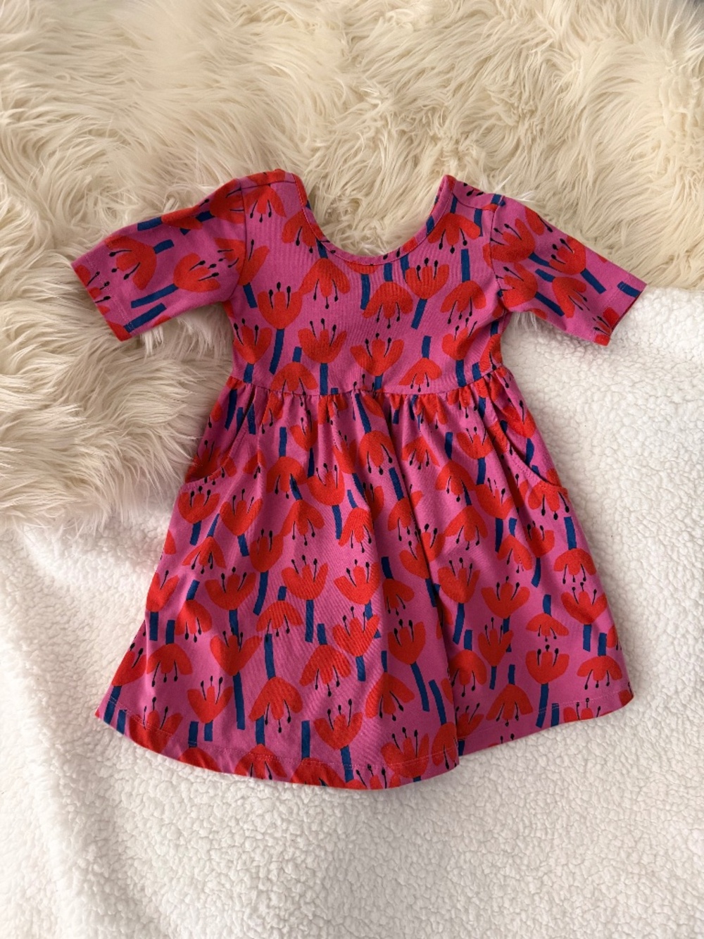 Hanna Andersson Girls Skater Dress w/Pockets Size 4